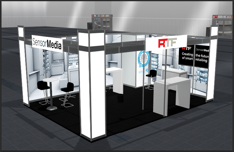 euroshop booth for sensormedia rtf 2023 retail technology tradefair