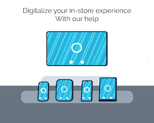 SmartCircle digital price tag SaaS demonstration with displays being raised displaying deployed prices and promotions on in-store devices